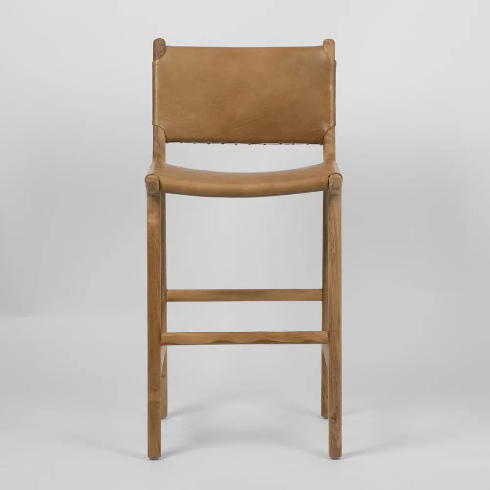 MARVIN BAR STOOL HIGH BACK - TOFFEE