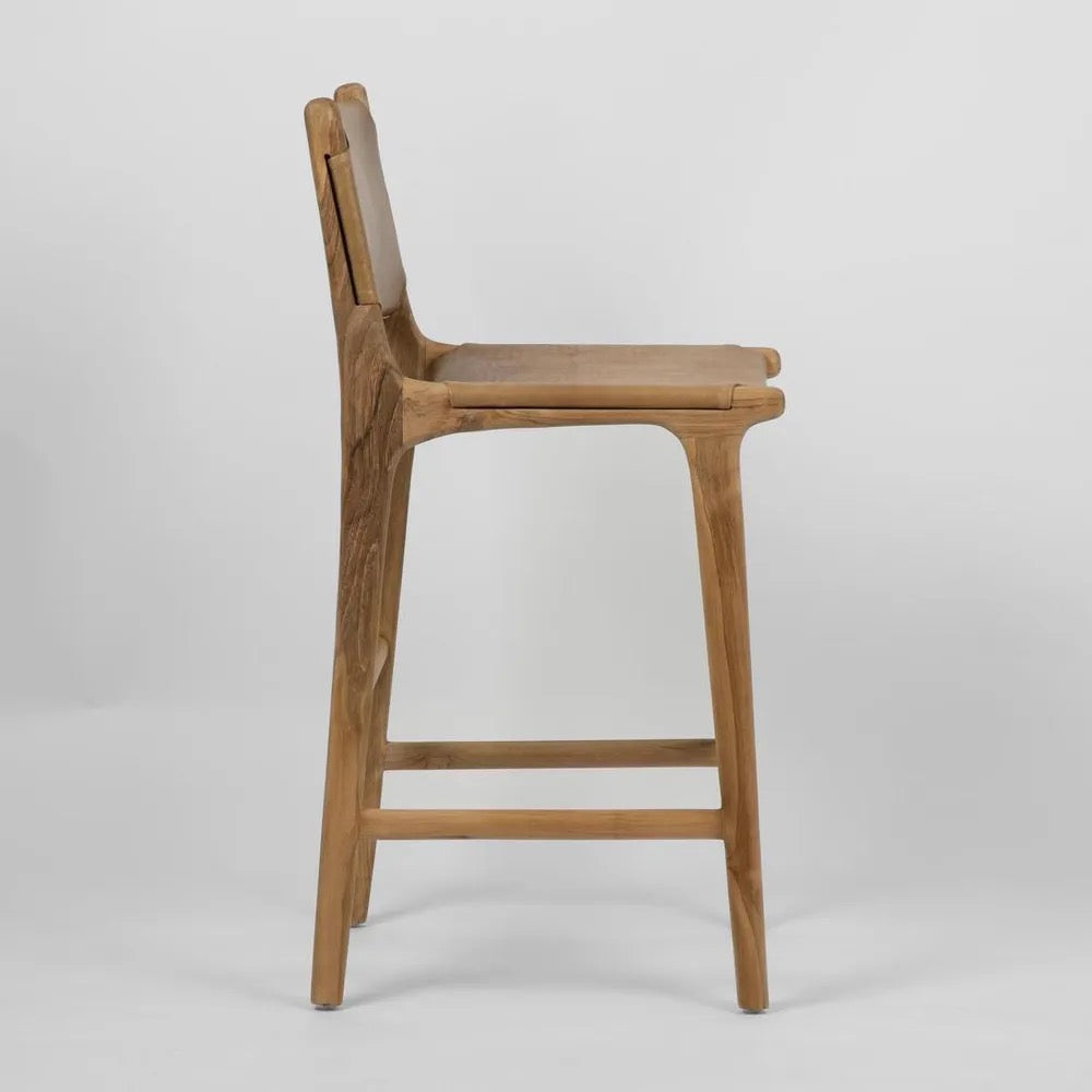 MARVIN BAR STOOL HIGH BACK - TOFFEE