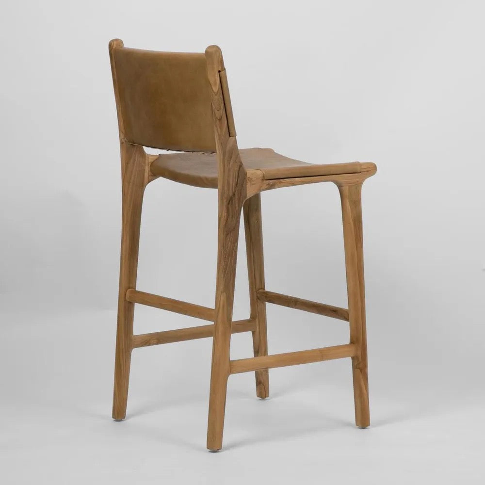 MARVIN BAR STOOL HIGH BACK - TOFFEE