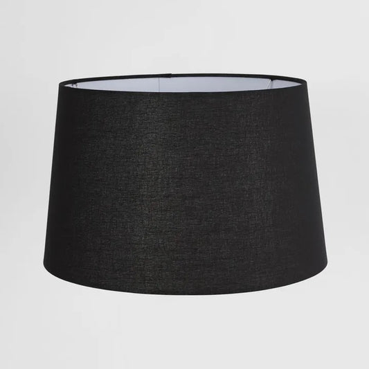 LINEN DRUM LAMP SHADE - LARGE - BLACK
