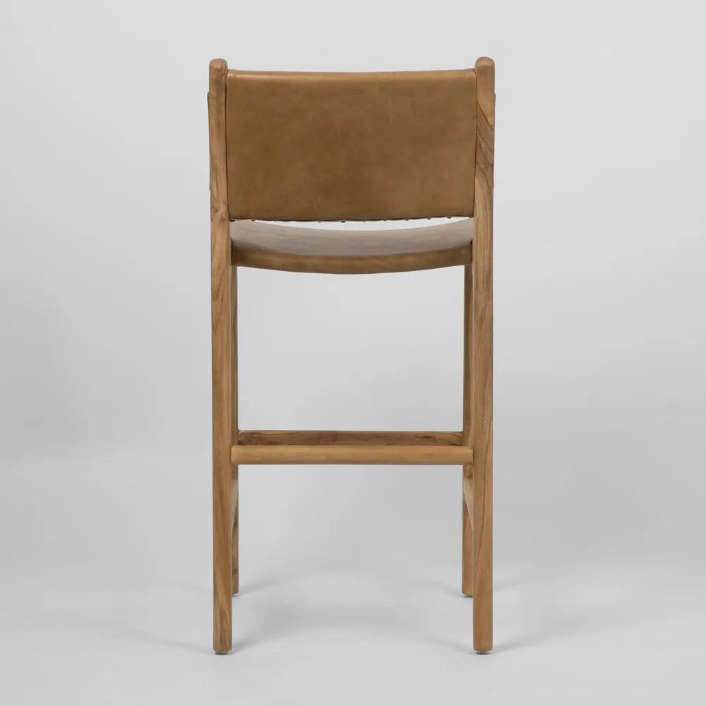 MARVIN BAR STOOL HIGH BACK - TOFFEE