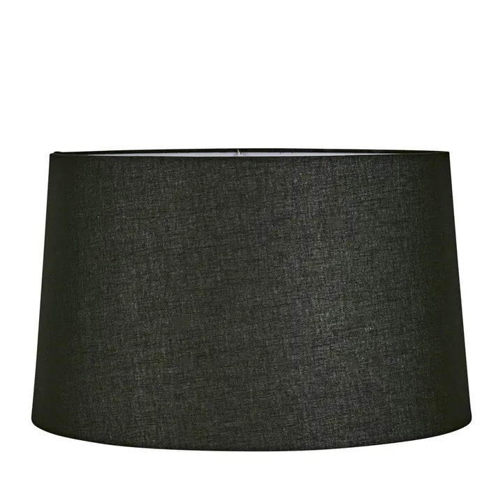 LINEN DRUM LAMP SHADE - XL - BLACK
