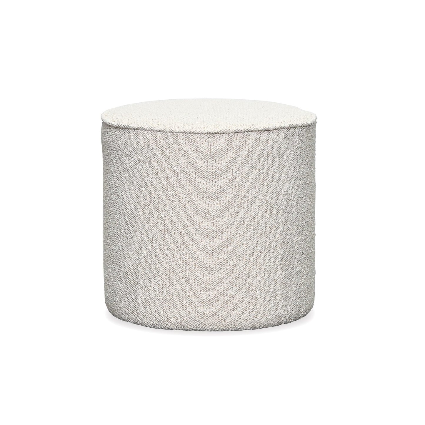 BELAMY PIPED OTTOMAN – OATMEAL – SMALL ROUND
