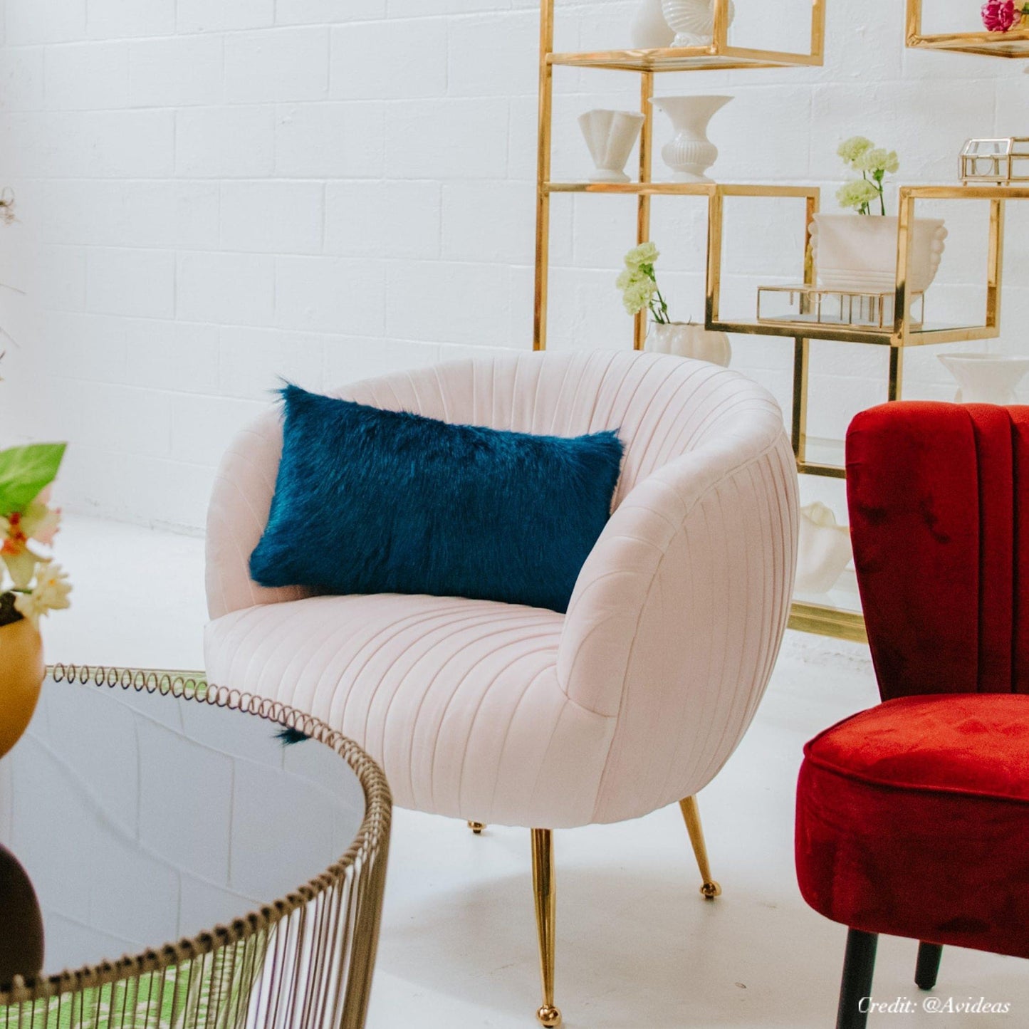 PERUGIA ARMCHAIR – ROSE WATER
