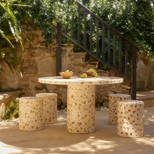 ILLIA TERRAZZO DINING TABLE - Stone