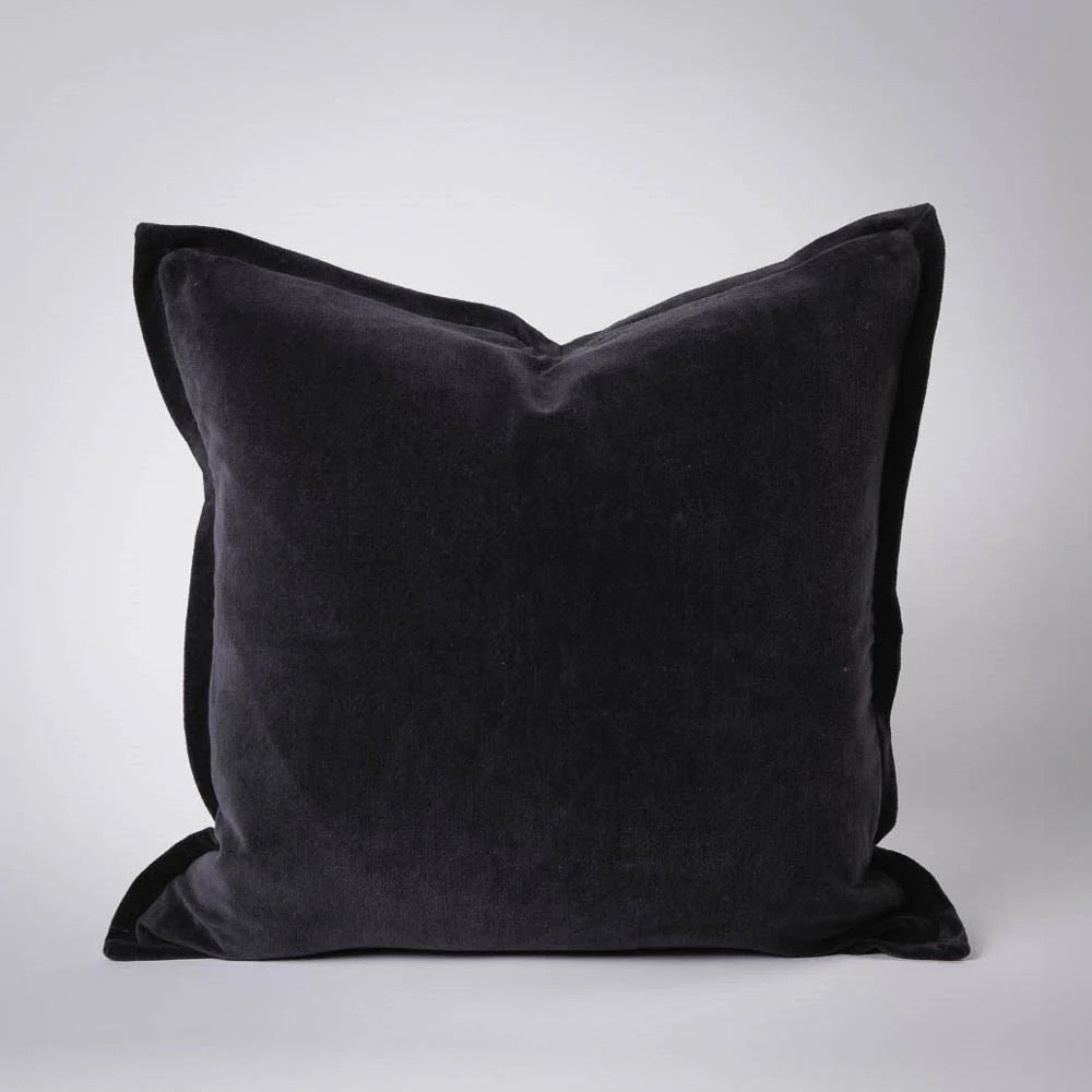 Evelyn Velvet Cushion - Midnight - 60x60cm