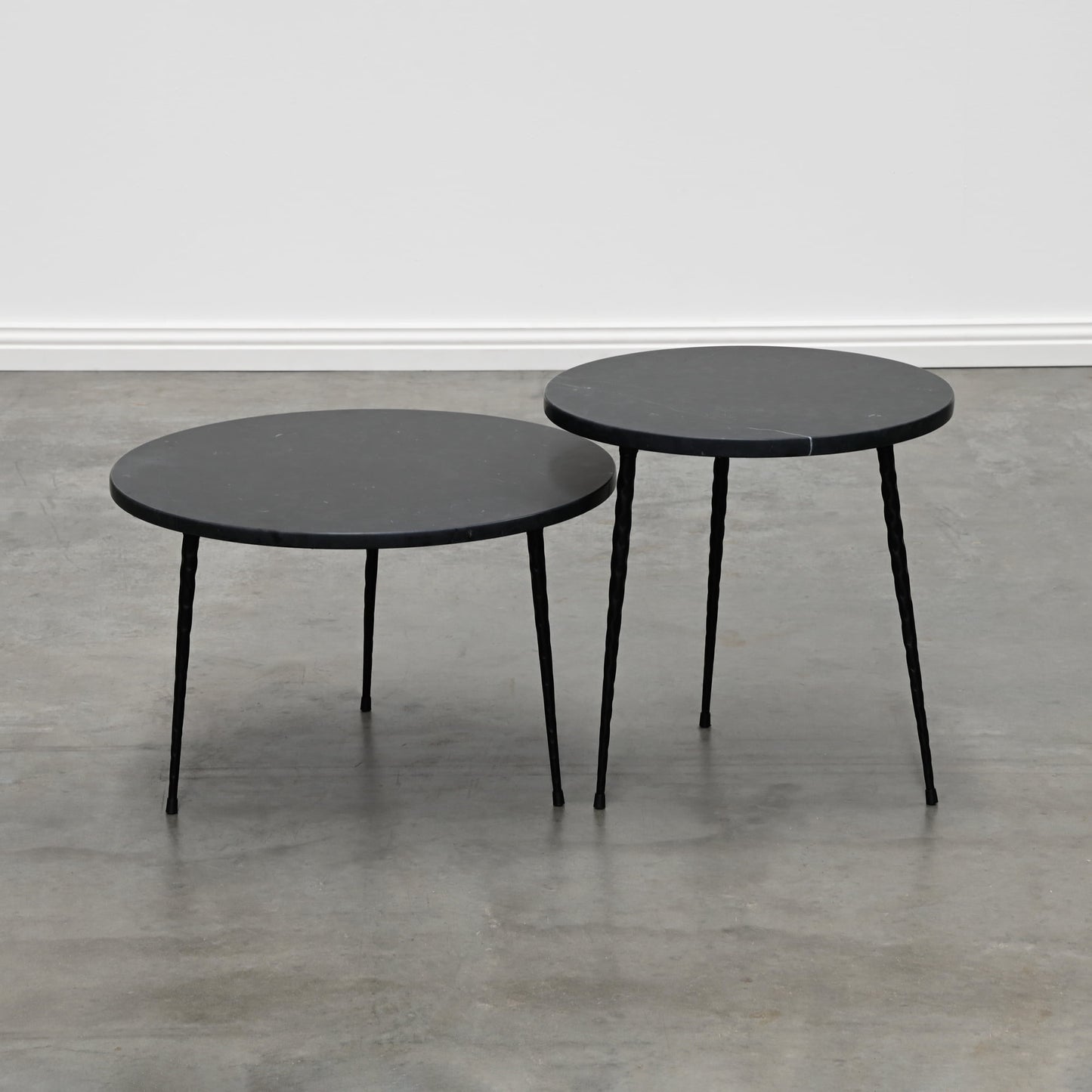 ALBA SIDE TABLE SMALL – BLACK MARBLE BLACK FRAME