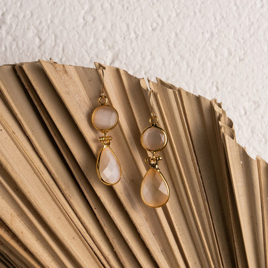 VINKO DOUBLE DROP EARRINGS - GOLD PLATED