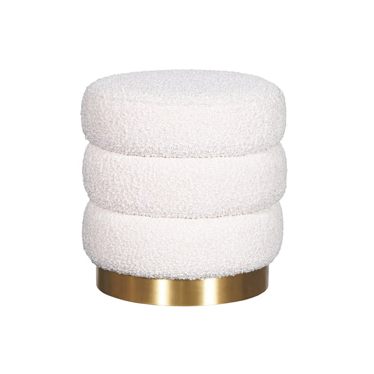 MIMI OTTOMAN – IVORY BOUCLE