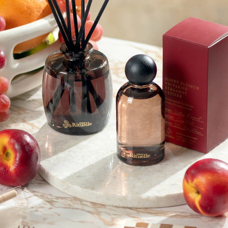 Nectarine, Honey Blossom, Bergamot, Vetiver Room & Linen Mist | 100ml
