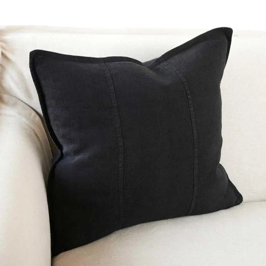 Luca® Linen Cushion - Black - 50x50cm