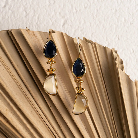 LEDA DOUBLE DROP EARRINGS