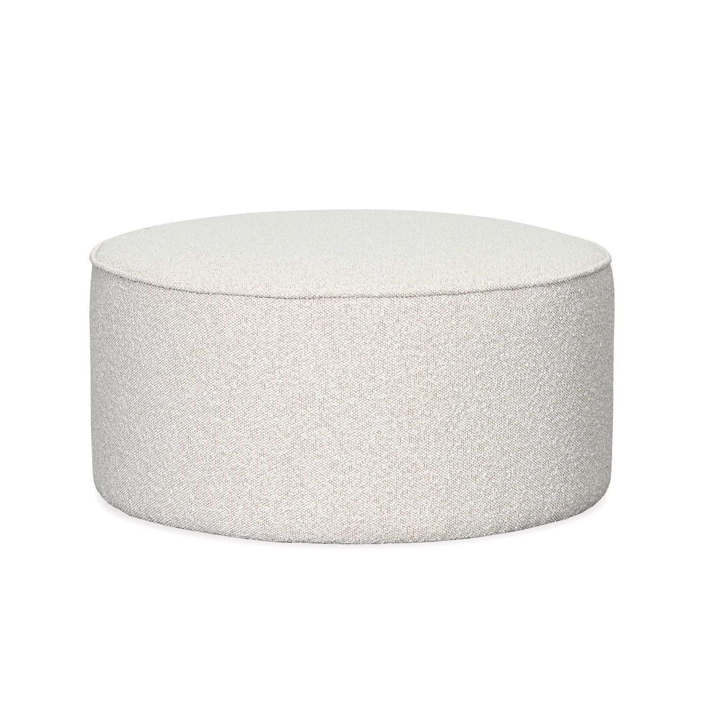 BELAMY PIPED OTTOMAN – OATMEAL – LARGE ROUND