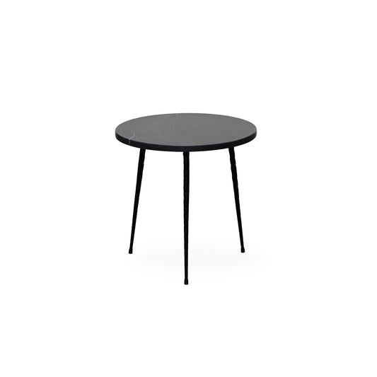 ALBA SIDE TABLE SMALL – BLACK MARBLE BLACK FRAME