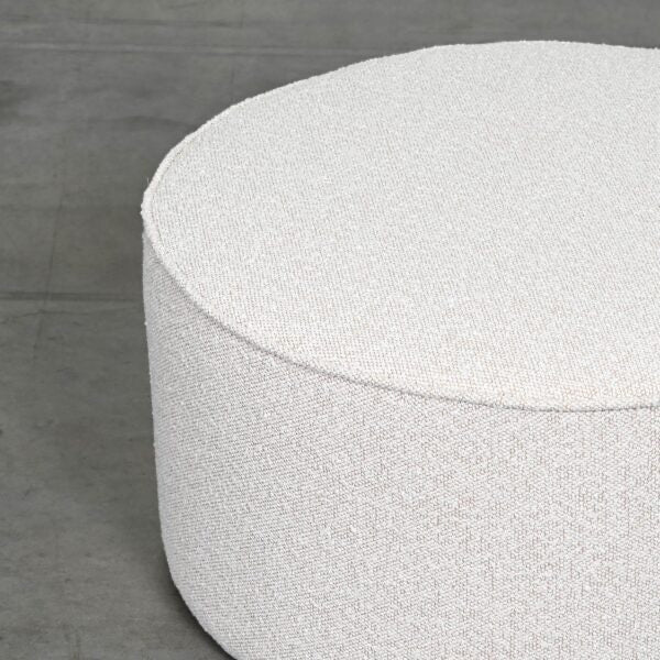 BELAMY PIPED OTTOMAN – OATMEAL – LARGE ROUND