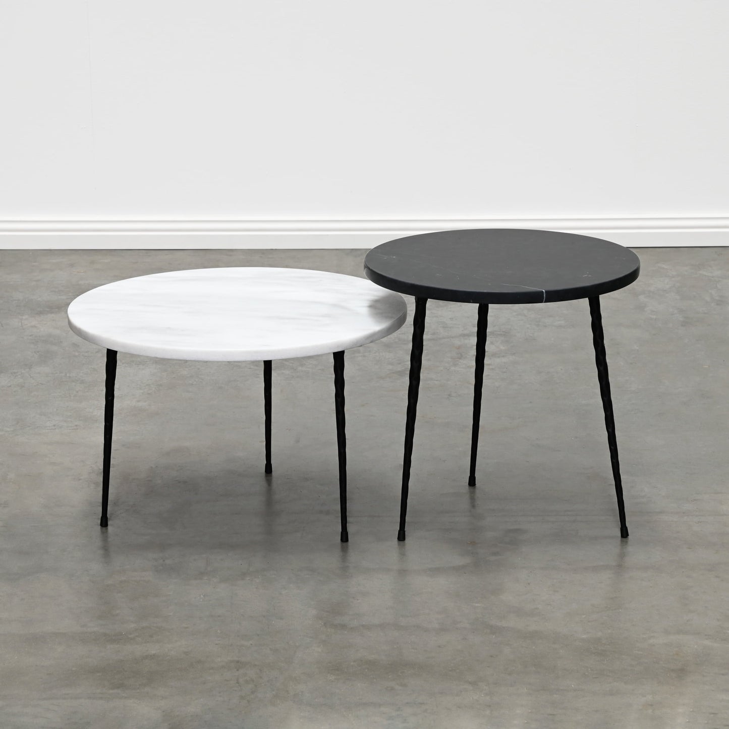 ALBA SIDE TABLE SMALL – BLACK MARBLE BLACK FRAME