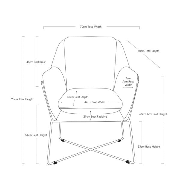 MILAN ARMCHAIR – GUSTO WHITE