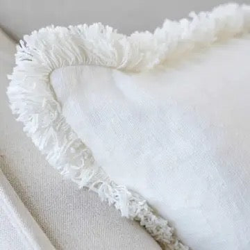 Bedouin Linen Cushion - Ivory - 50X50cm