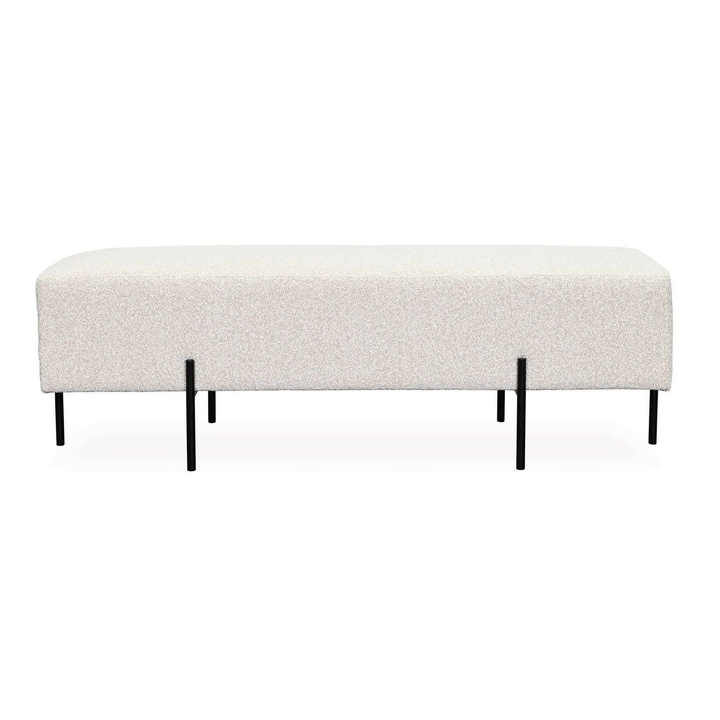 COCO OTTOMAN – OATMEAL – BLACK LEG