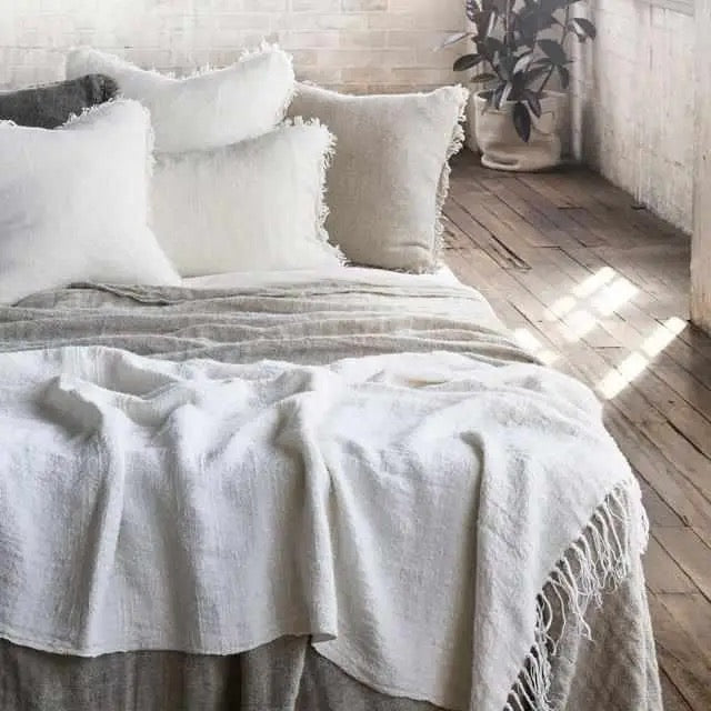 Bedouin Oversized Linen Throw - Natural