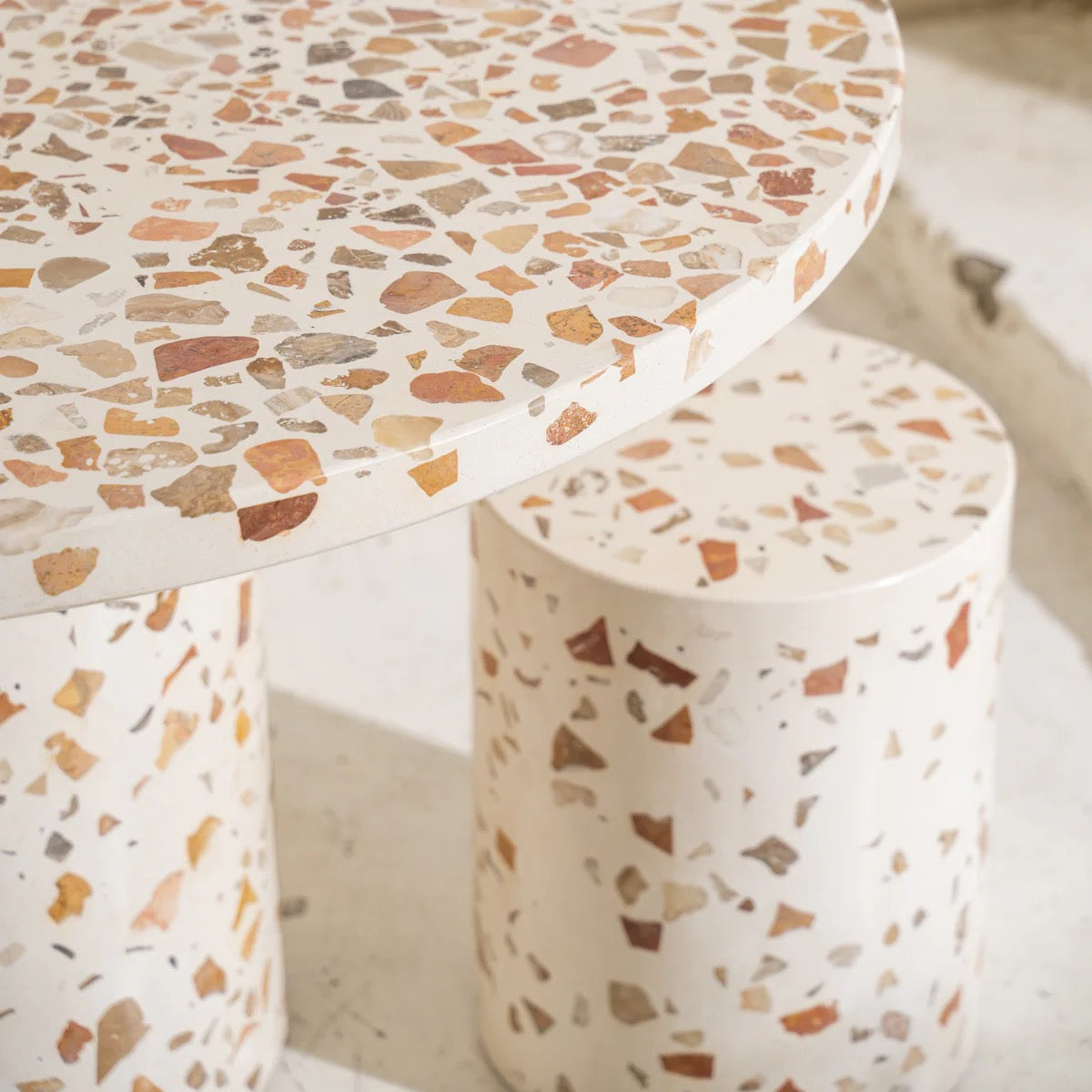 ILLIA TERRAZZO DINING TABLE - Stone