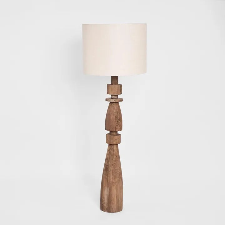 MAGNUS FLOOR LAMP BASE NATURAL - WITH NATURAL SHADE