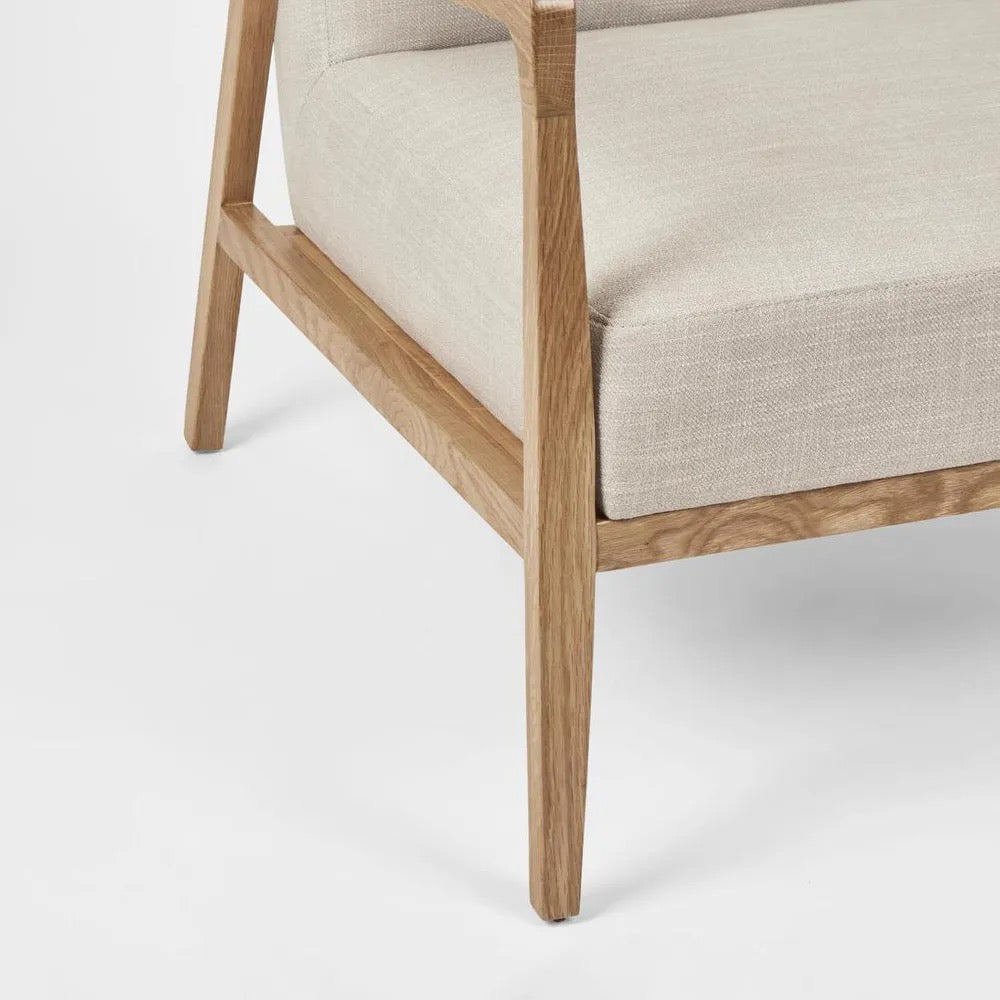 PRESTON ARMCHAIR ASH NATURAL FABRIC