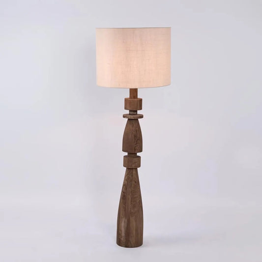MAGNUS FLOOR LAMP BASE NATURAL - WITH NATURAL SHADE