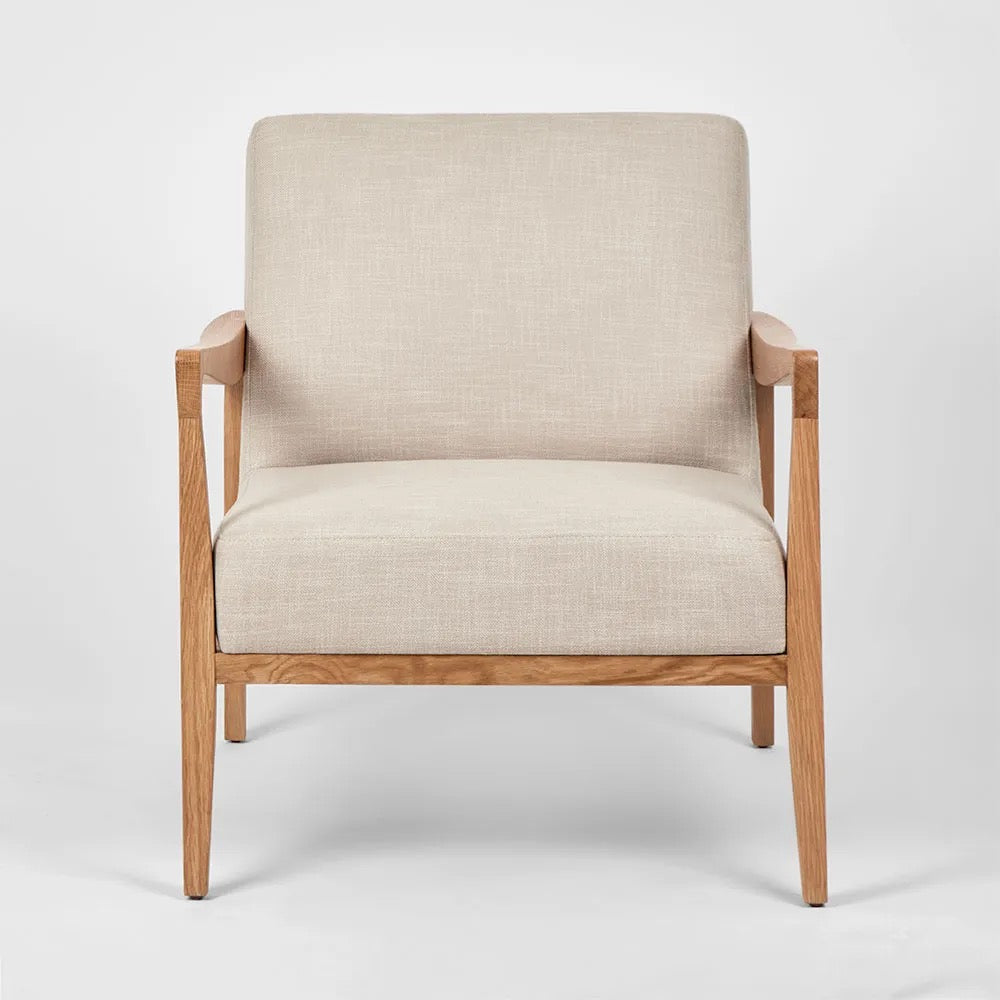 PRESTON ARMCHAIR ASH NATURAL FABRIC