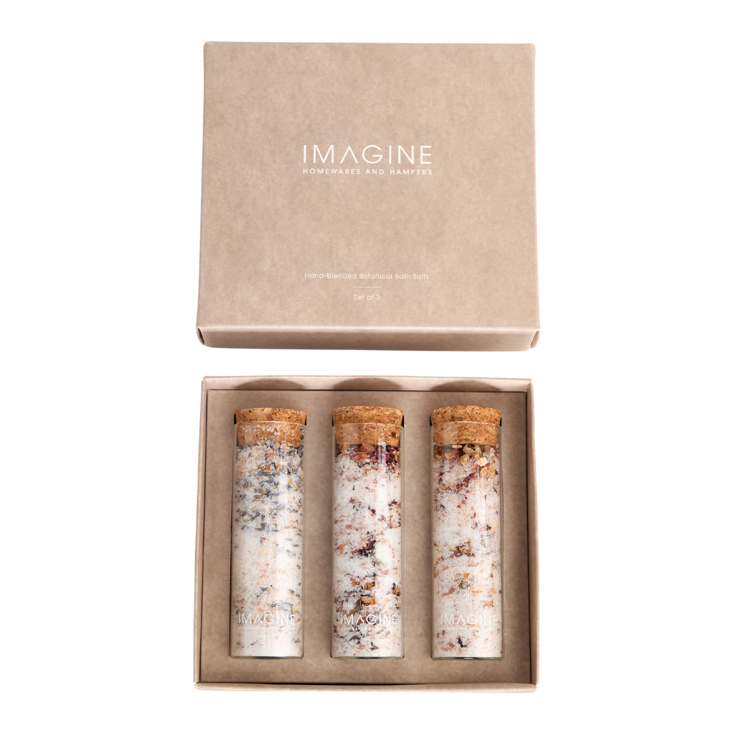 Set of 3 bath salts - Relax, Bliss, Uplift