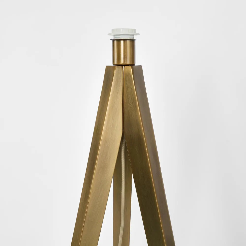 Maxwell Bronze Floor Lamp - with natural shade